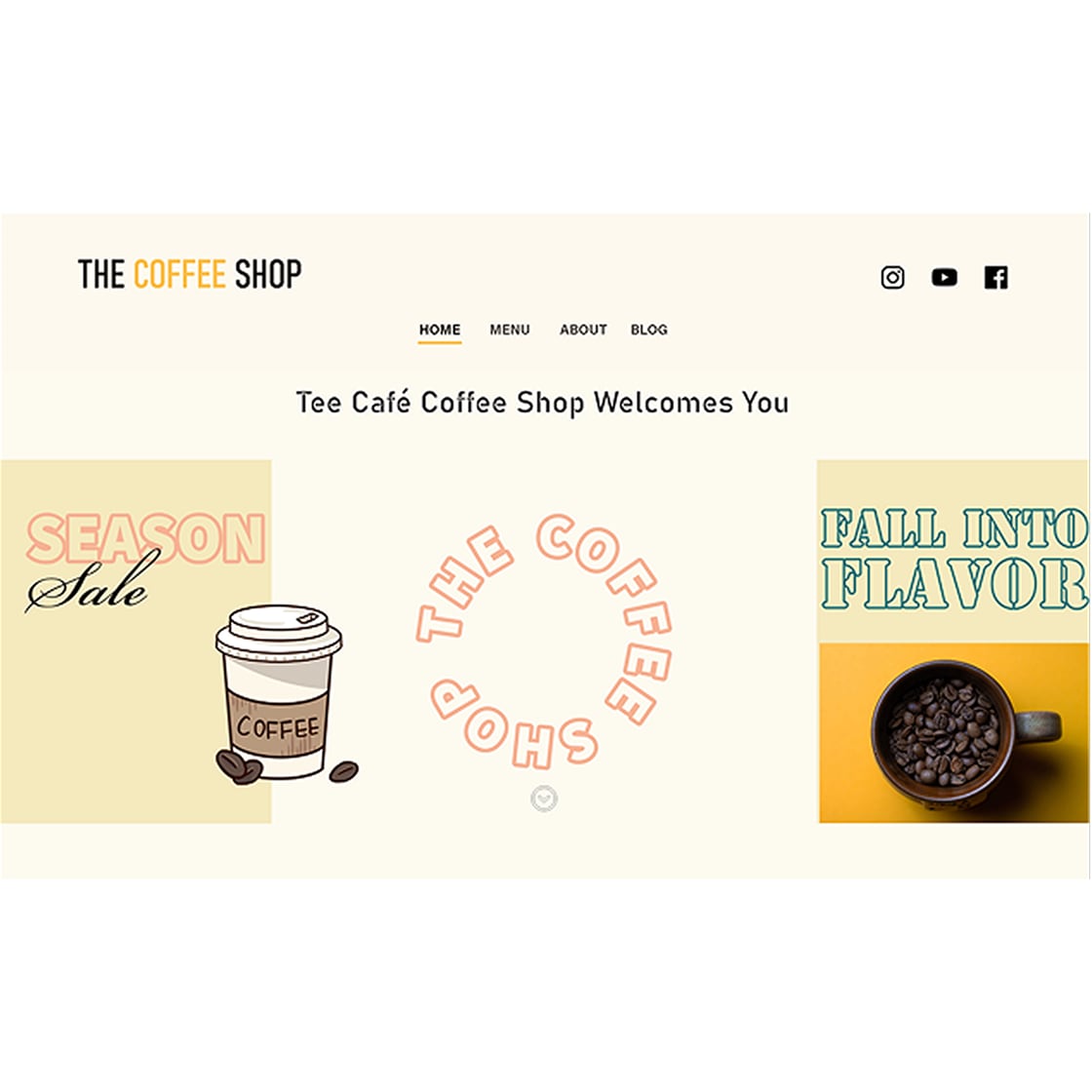 Cafe ordering landing page