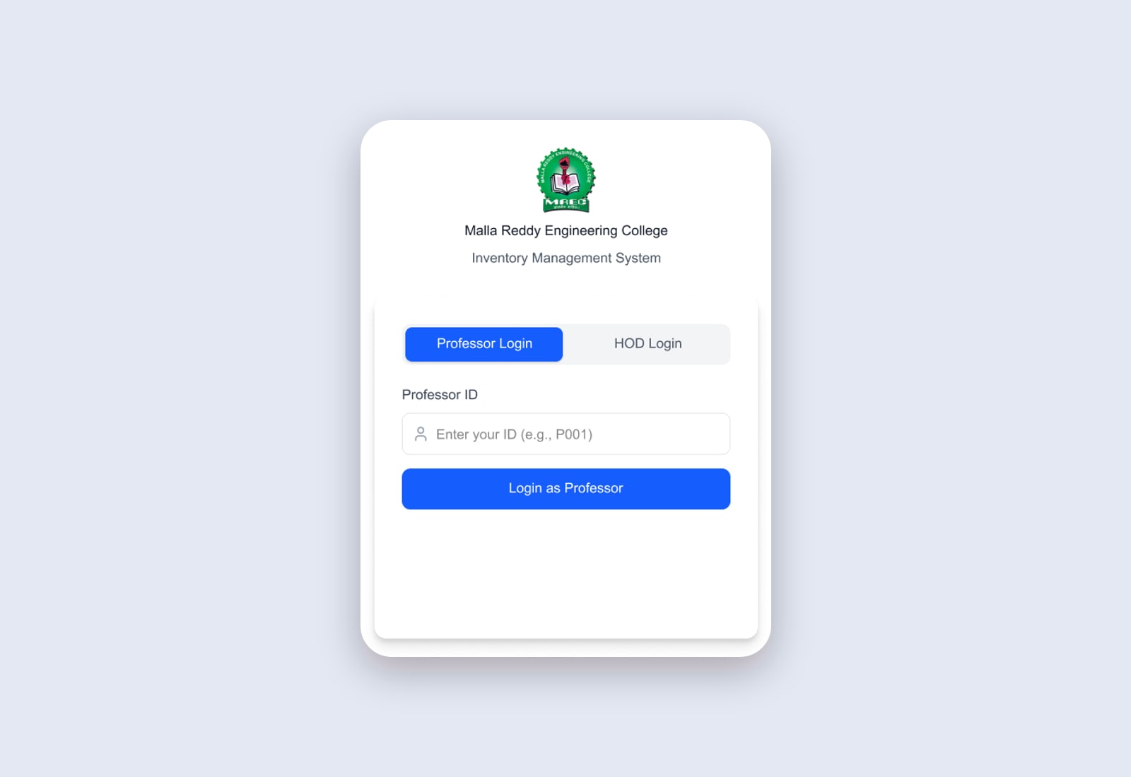 Lab Inventory Management — Web app for an electronics department
