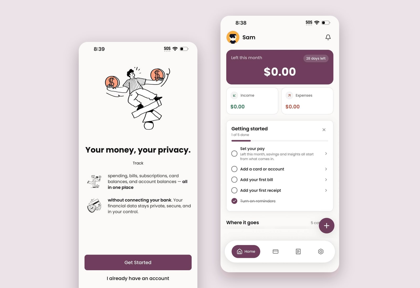 Skip — Privacy-first budgeting app