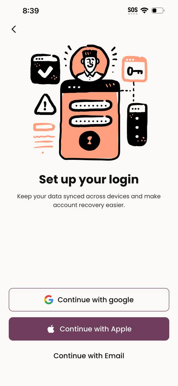Skip sign-in options